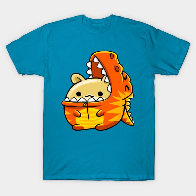 Cute Hamster Dinosaur Costume T-Shirt by MEDZ